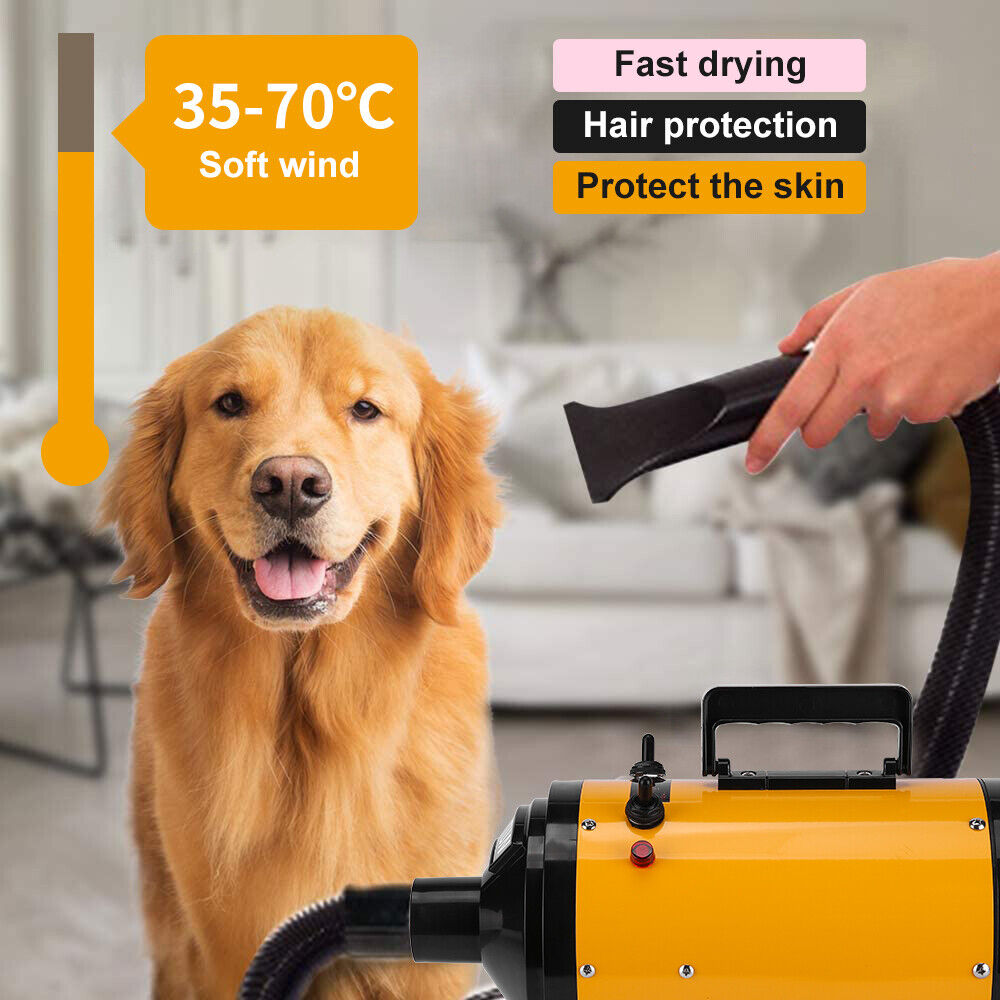 Pet Dryer Dog Hair Dryer Grooming Tool Adjustable Hairdryer Blow Blower Heater