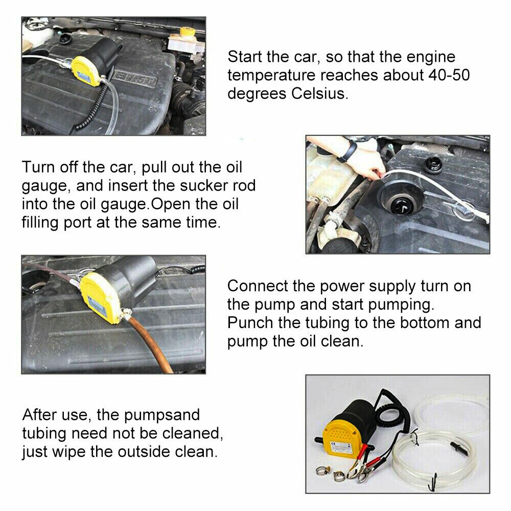 12V Oil Extractor Pump Diesel Transfer Fuel Suction for Car Boat Engine Electric