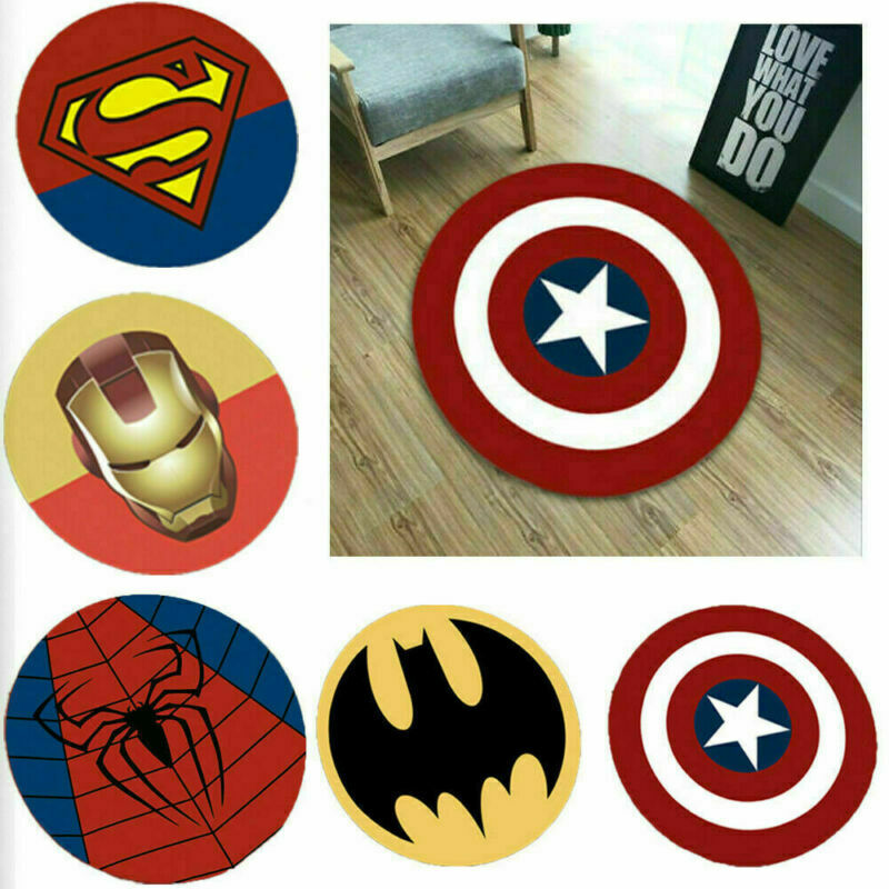 Avengers Superhero Carpet Non Slip Mat Floor Rug Bedroom Marvel Pad Home Decor