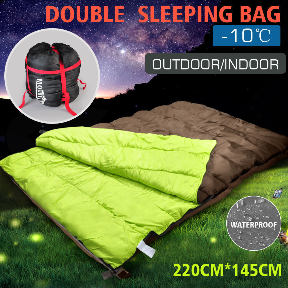 Mountview Double Sleeping Bag Bags Outdoor Camping Hiking Thermal -10℃ Tent Sack