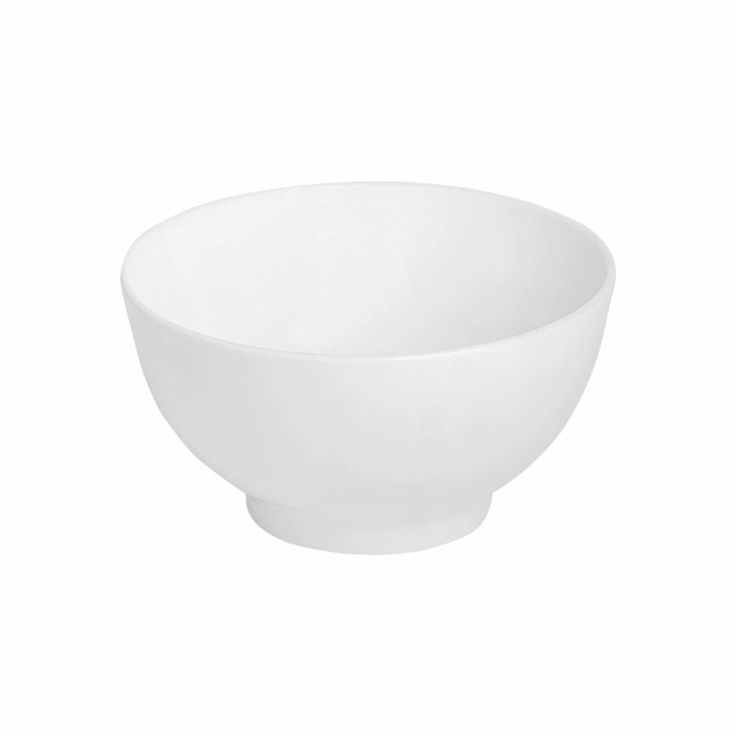 White Rice Dessert Cereal Salad Soup Bowls, Porcelain Crockery 13cm - Set of 6