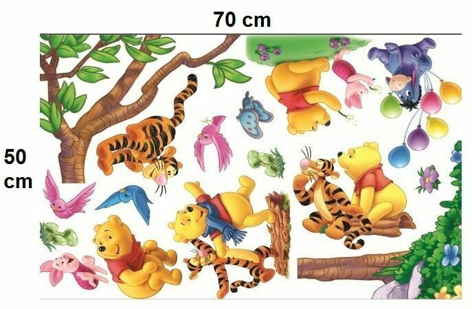 Large Winnie The Pooh Wall Art Decal Removable Nursery Kids Stickers Home Decor