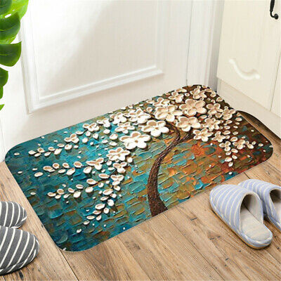 Rectangle Non-Slip Door Mat Bedroom Kitchen Entrances Print Floor Mat Doormats