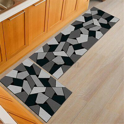 ANTI FATIGUE 2PCS KITCHEN FLOOR MAT STAIRS RUNNER BATH RUG DOOR CARPET DECOR SET